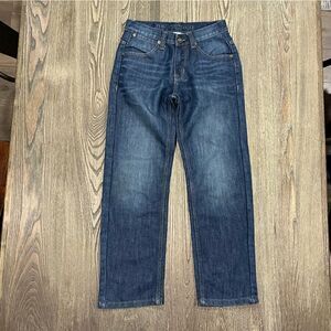Paper Denim & Cloth Boys Straight Leg Jeans Whisker Denim Medium Wash Size 12